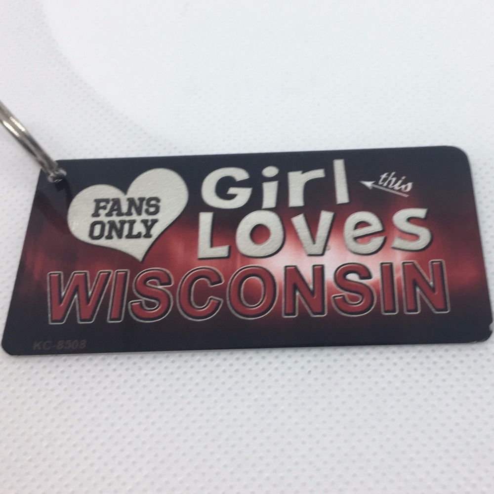 This Girl Loves Wisconsin  Novelty Key Chain